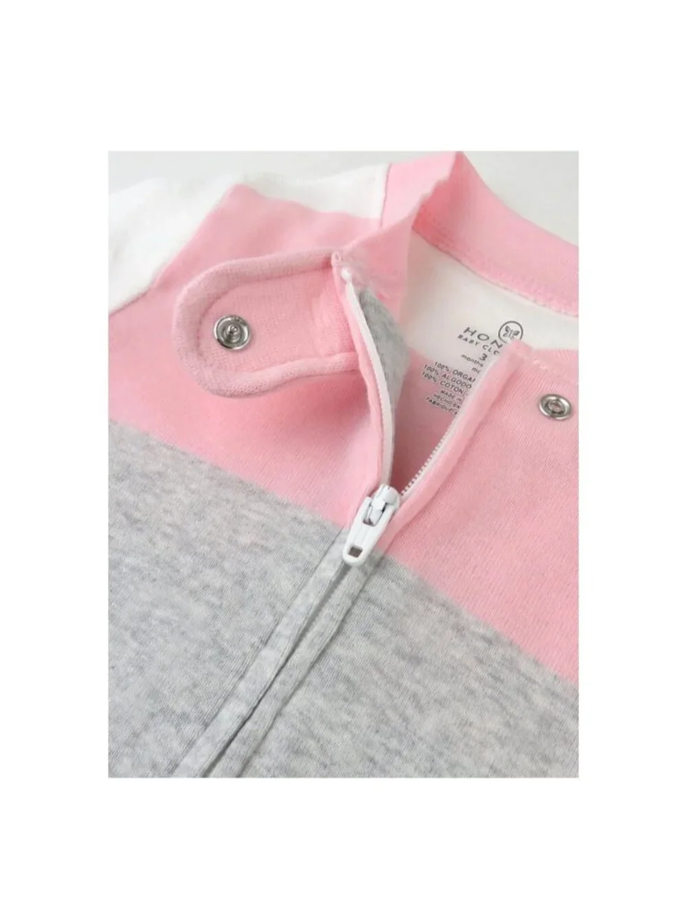 Honest Baby Preemie Organic Cotton Long Sleeve Sleep N Play Footed Pajamas / Str